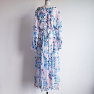 Ethereal Delight Chiffon Floral Maxi Dress - ChicCityVintage