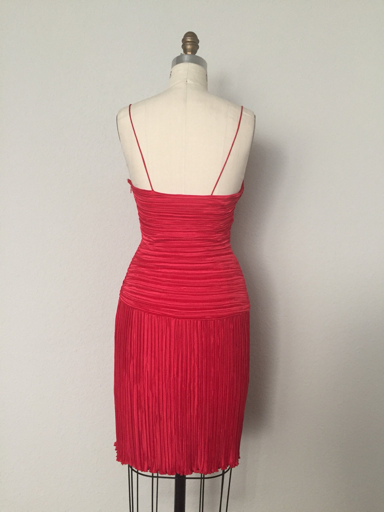 Vintage 80s Red Pleated Dress by George F Couture – ChicCityVintage Vintage 80s Red Pleated Dress by George F Couture – ChicCityVintage