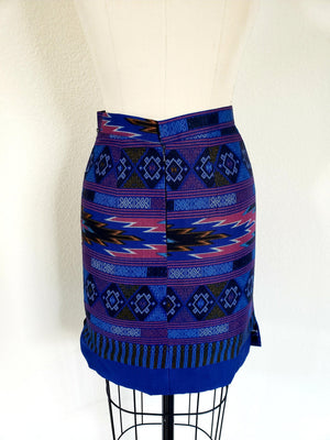 Purple Tribal Pencil Skirt - ChicCityVintage