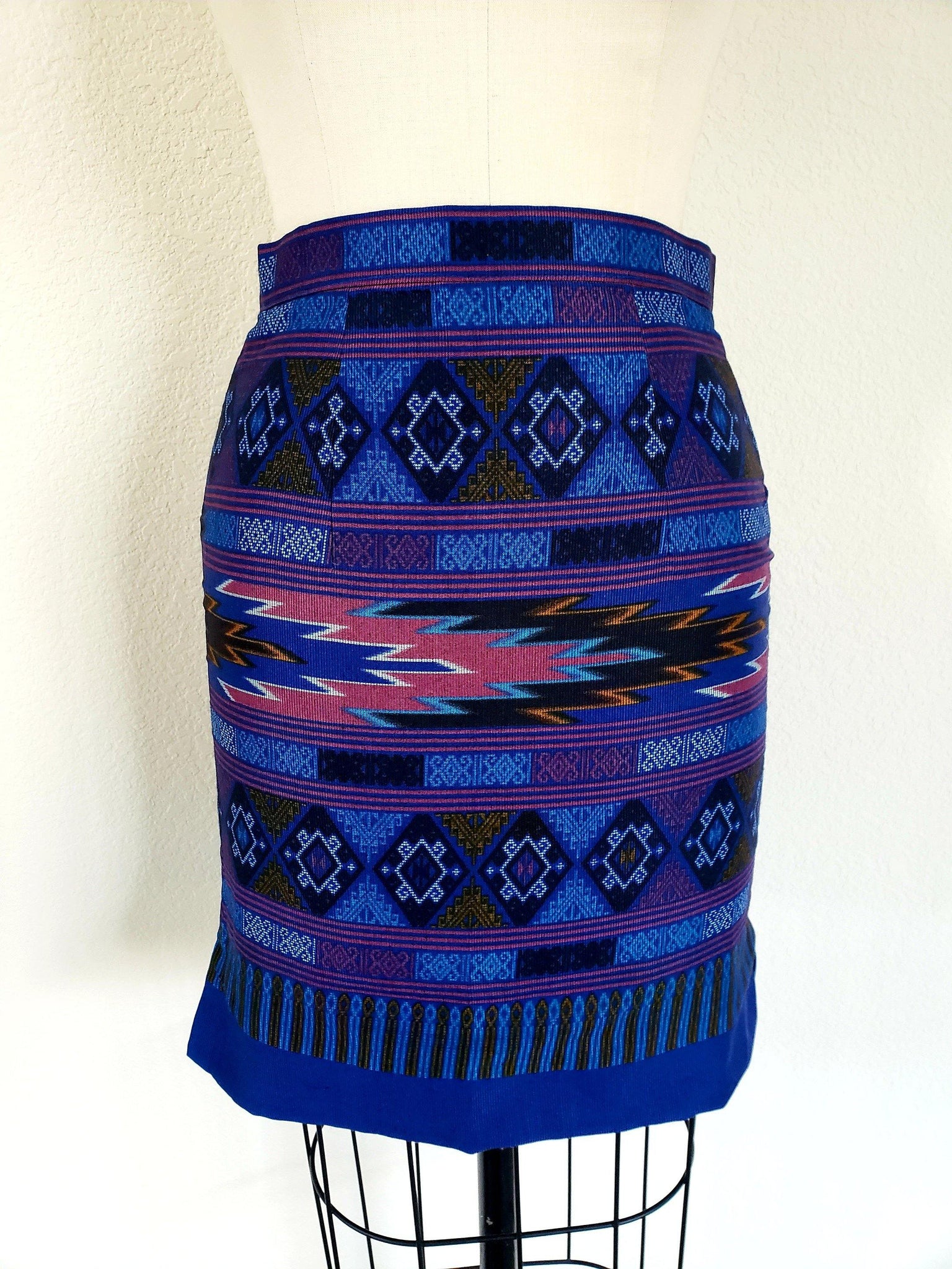 Purple Tribal Pencil Skirt - ChicCityVintage