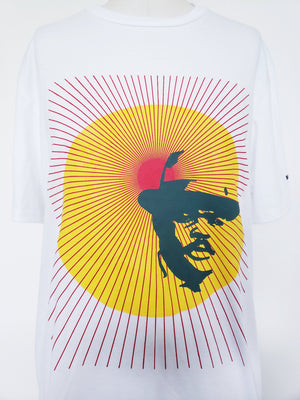 White And Yellow Marcus Garvey Tee - ChicCityVintage