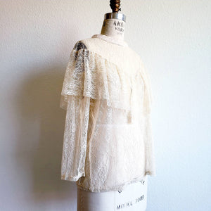 Vintage Lace Western Ruffle Blouse - ChicCityVintage