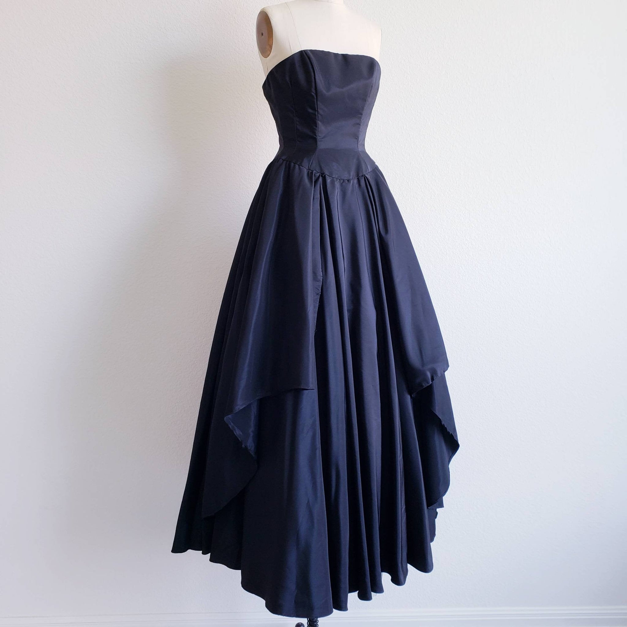 Vintage 80s Mike Benet Black Ball Gown - ChicCityVintage