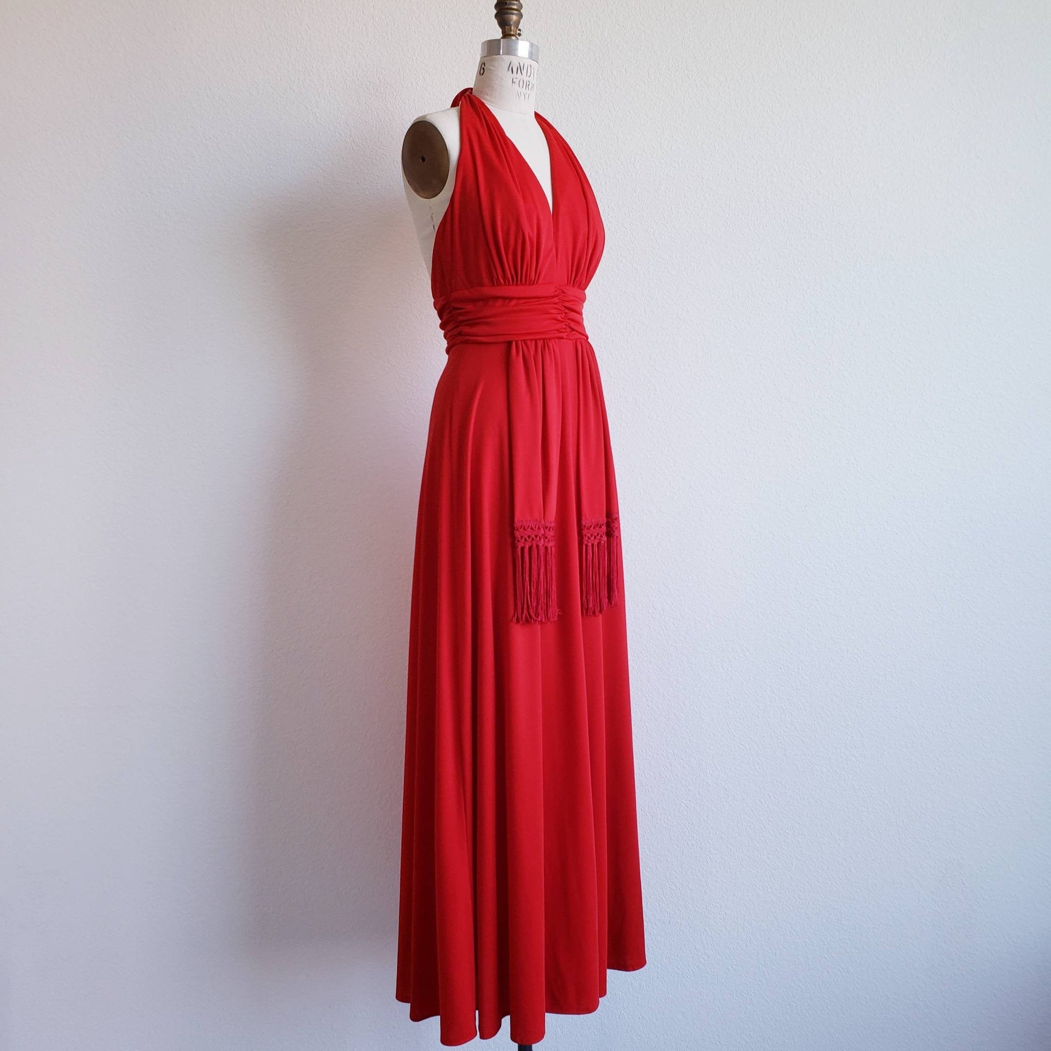 Vintage 70s Red Jack Hartley Miami Maxi Dress – ChicCityVintage Vintage 70s Red Jack Hartley Miami Maxi Dress – ChicCityVintage