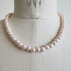 Vintage Pink Faux Pearl Necklace - ChicCityVintage