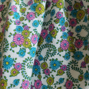 Vintage 60s/70s Corset Waist Floral Maxi Skirt - ChicCityVintage