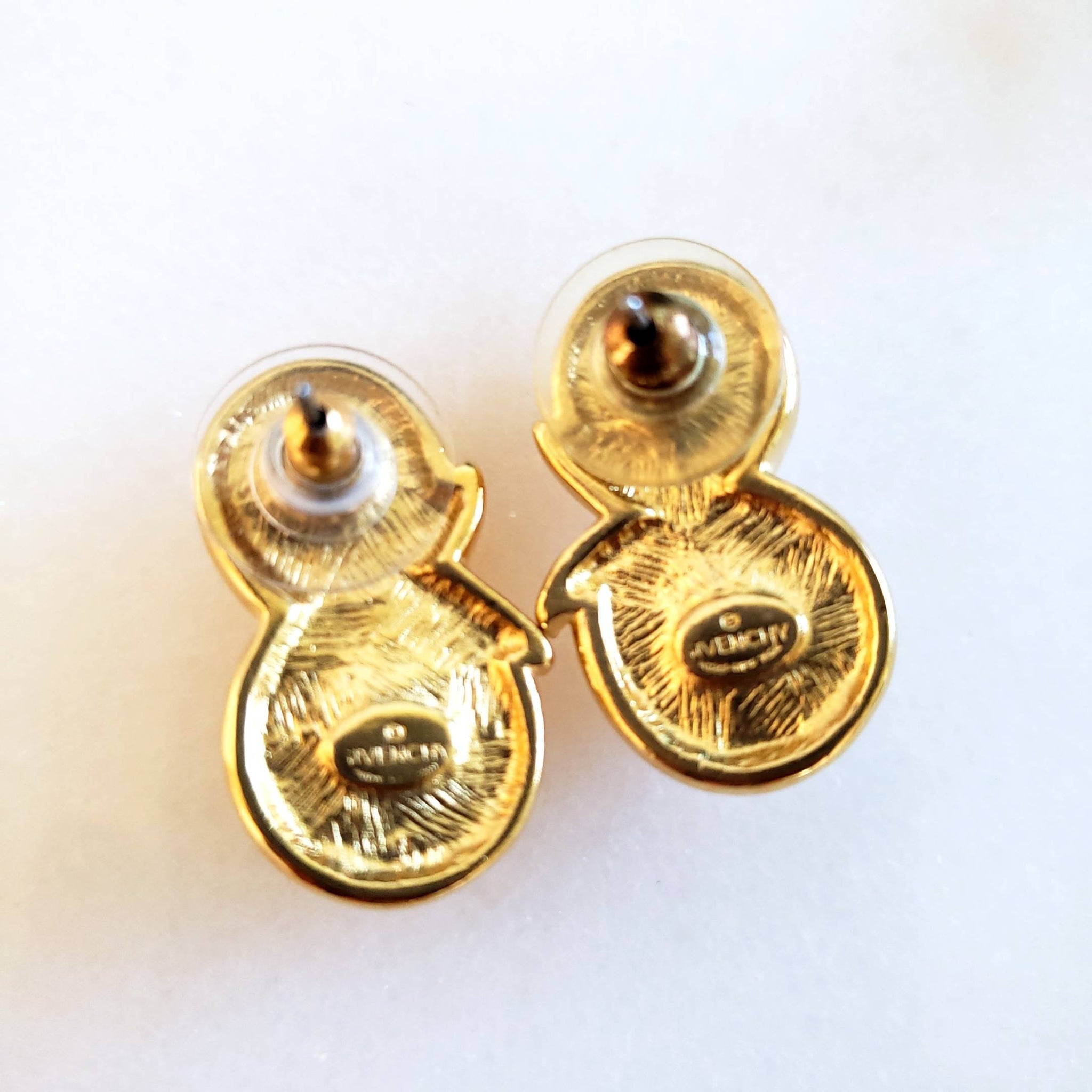 Vintage Givenchy Gold Tone Faux Pearl Earrings - ChicCityVintage