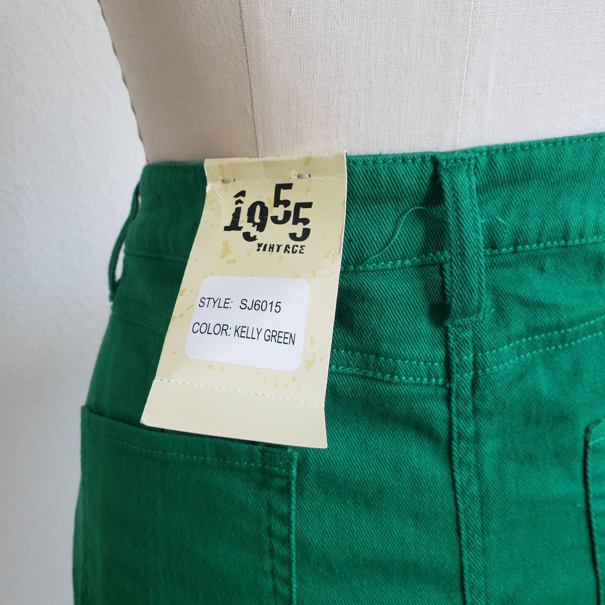 Vintage 00s Green Denim Skirt NWT - ChicCityVintage