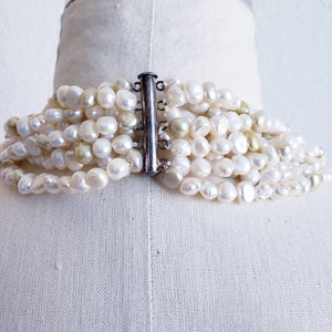 Vintage Freshwater Pearl Statement Necklace - ChicCityVintage