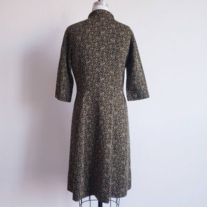 Vintage 60s Black And Gold Lurex Dress - ChicCityVintage