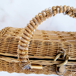 Vintage 50s/60s Belacap Italian Gold Metal Woven Handbag - ChicCityVintage